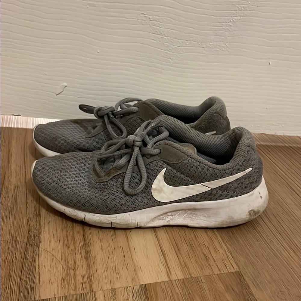 Gray and White Nike Sneakers